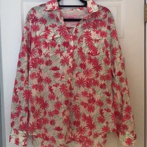 Lily Pulitzer Resort Fit floral Button Up Shirt